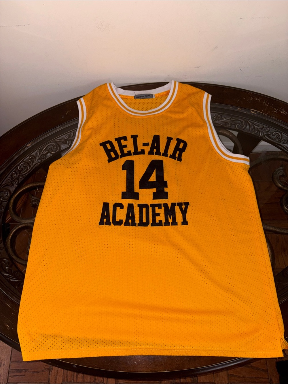 YNS Generic Yellow Bel-Air Academy 14 Basketball Jersey